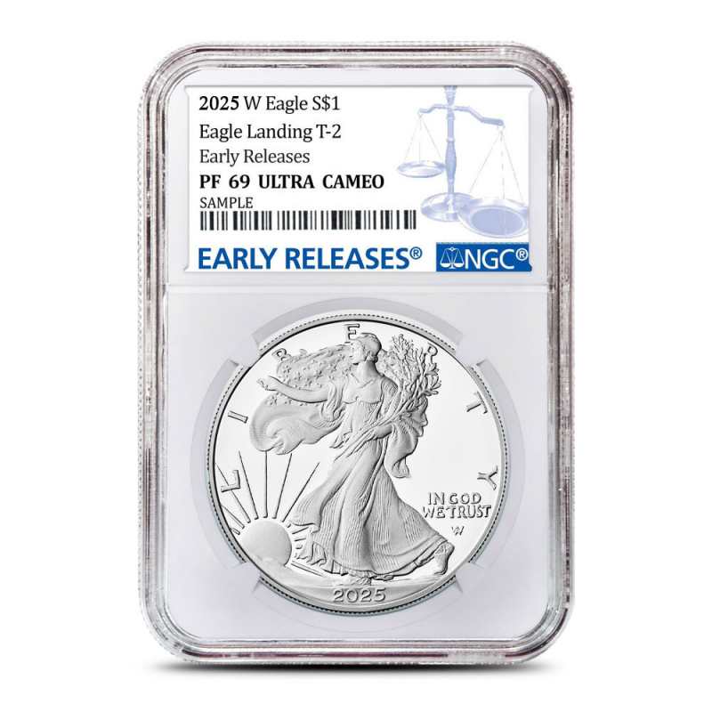 2025-W 1 oz Proof American Silver Eagle Coin NGC PF69 UCAM ER l JM