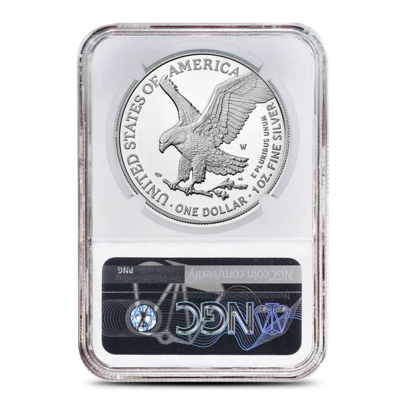 2025-W 1 oz Proof American Silver Eagle Coin NGC PF69 UCAM ER l JM