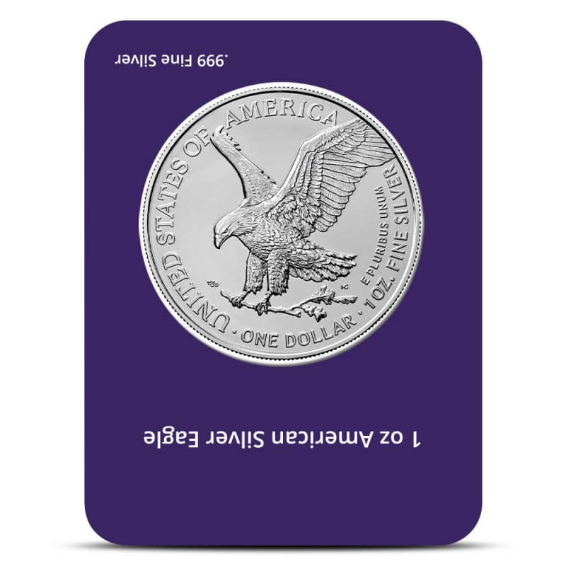 激レア 2025年 エミュー 1オンス カラープルーフ銀貨 保証書＆BOX付 2025 1 oz American Silver Eagle Coin (Purple Happy Birthday Card