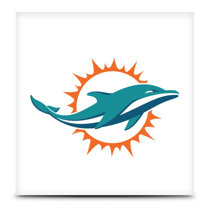 1 oz Colorized Engravable NFL Miami Dolphins Silver Round l JM