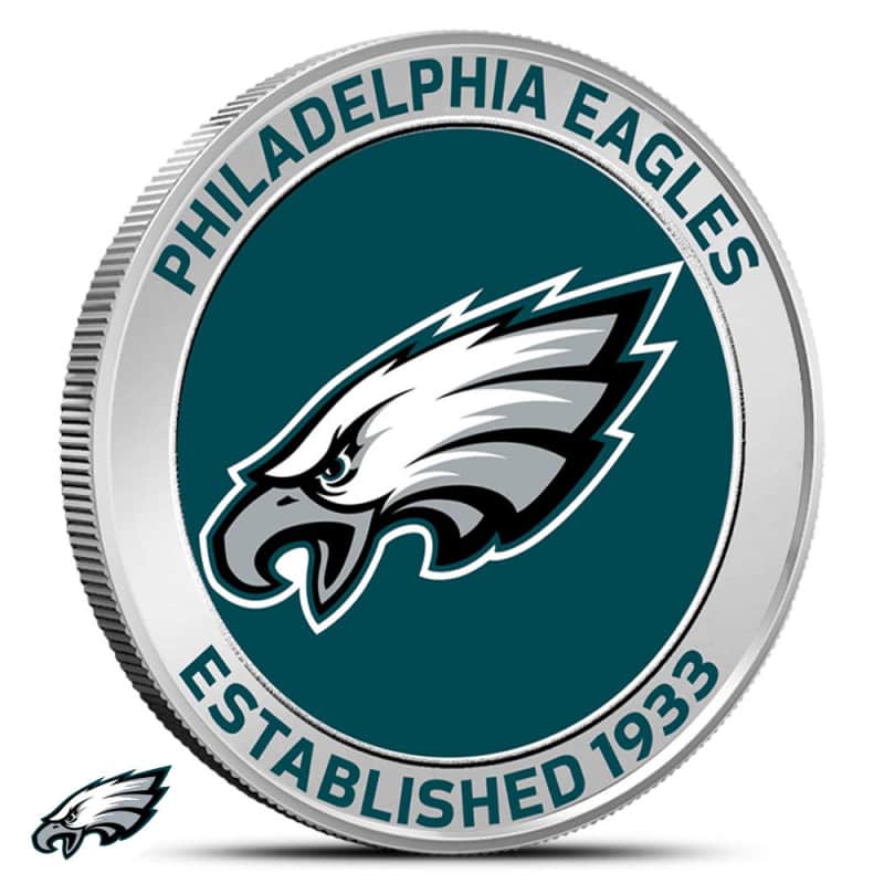 1 oz Colorized NFL Philadelphia Eagles Silver Round (BU) l JM Bullion™