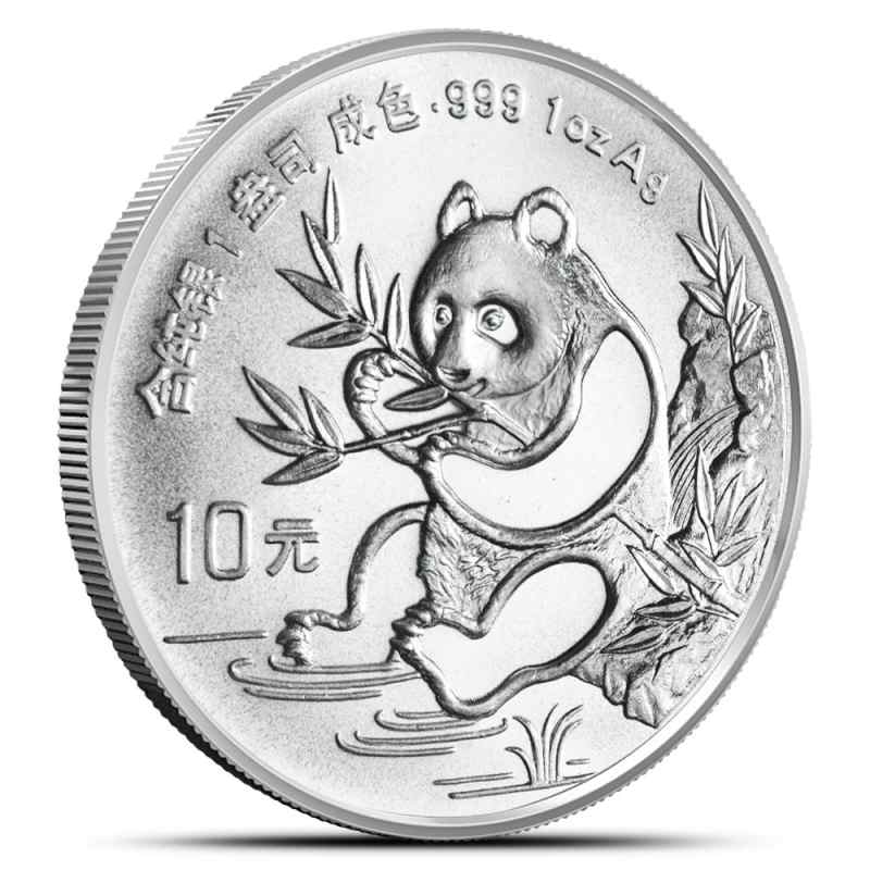 1991 1 oz Chinese Silver Panda Coin (Large Date, In Capsule) l JM