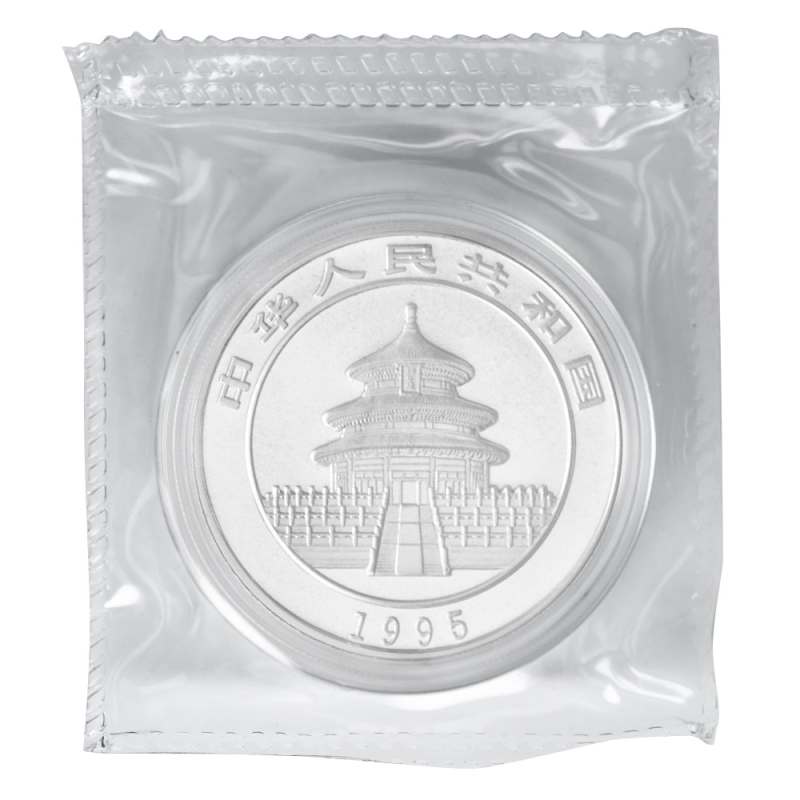 1995 1 oz Chinese Silver Panda Coin (Large Date, Sealed) l JM Bullion™