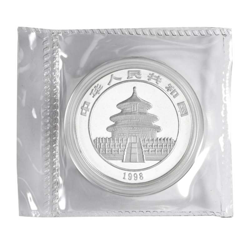 1998 1 oz Chinese Silver Panda Coin (Small Date, Sealed) l JM Bullion™