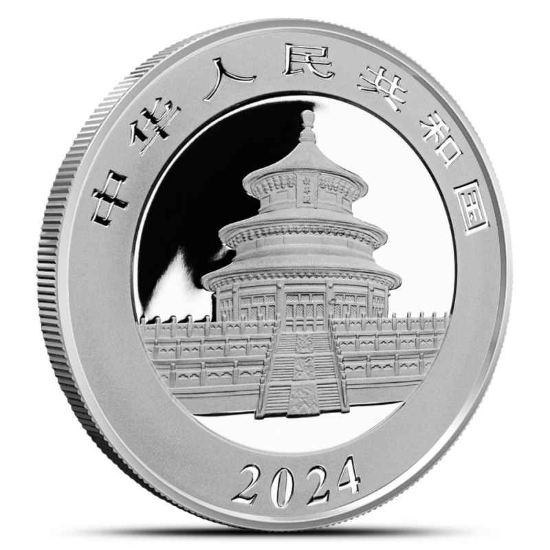 2024 30 Gram Chinese Silver Panda Coin (Gilded, BU) l JM Bullion™