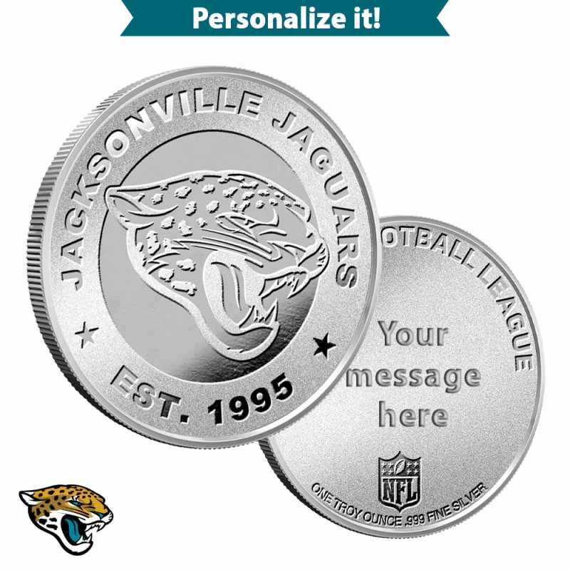 1 oz Engravable NFL Jacksonville Jaguars Silver Round l JM Bullion™