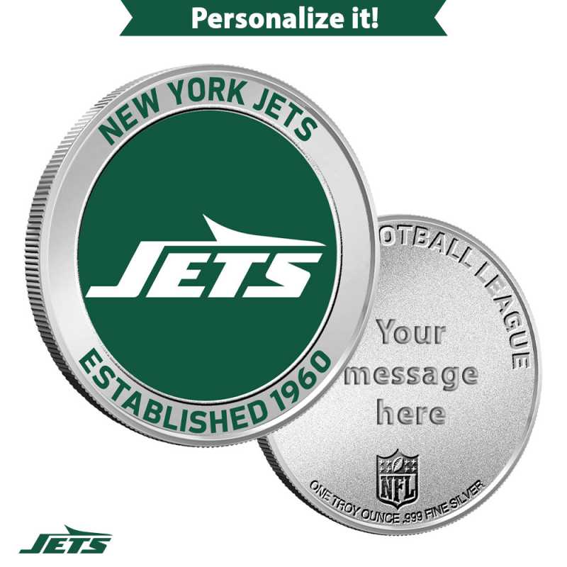 Emblème Auto New York Jets – Rico Industries, Chrome Argent, Plastique Moulé, 3,5 Pouces, Neuf