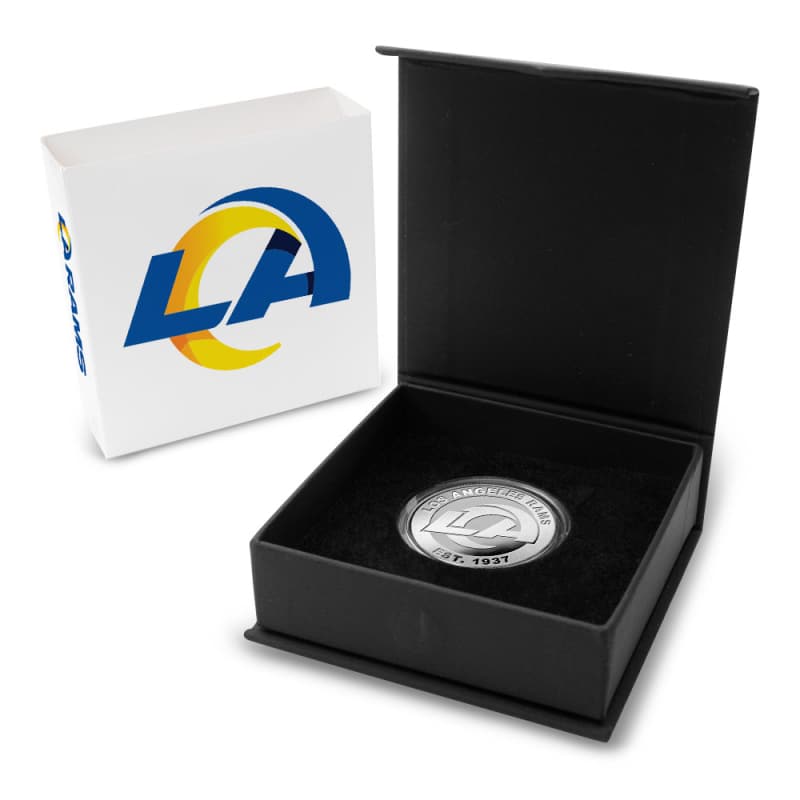 1 oz Engravable NFL Los Angeles Rams Silver Round l JM Bullion™