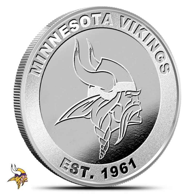 1 oz NFL Minnesota Vikings Silver Round (BU) l JM Bullion™