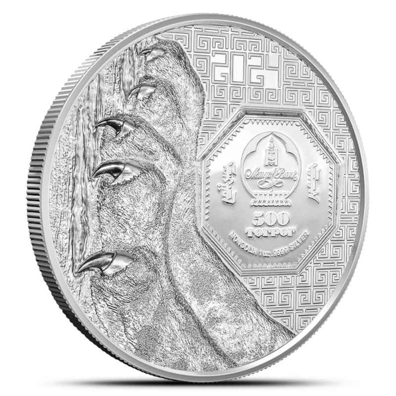 2024 1 oz Proof Colorized Mongolia Silver Snow Leopard Coin l JM