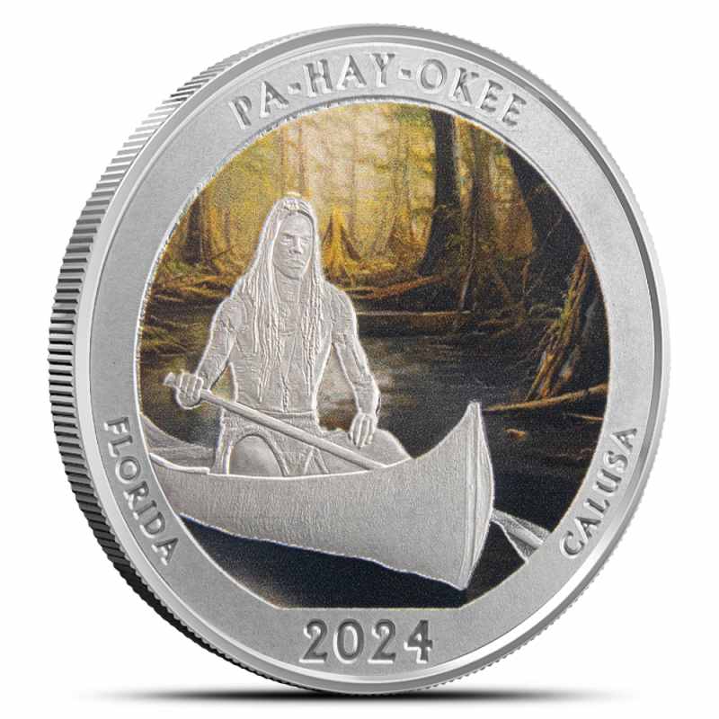 2024 Colorized Native America the Beautiful Florida Silver Coin l
