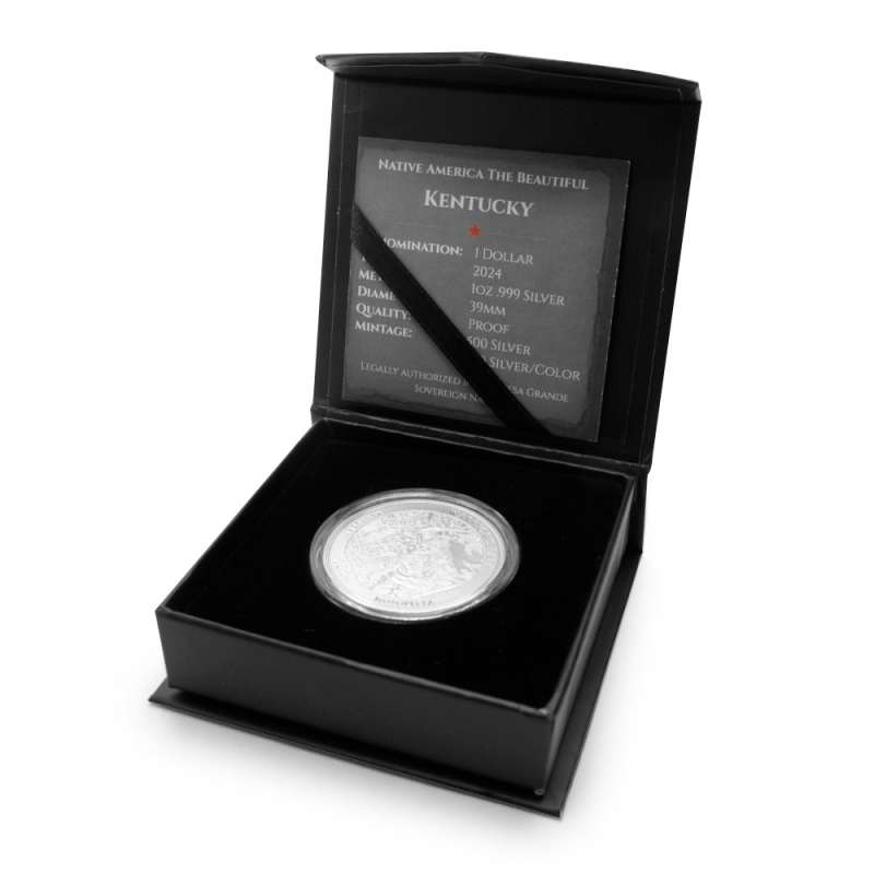 2024 1 oz Proof Native America the Beautiful Kentucky Silver Coin