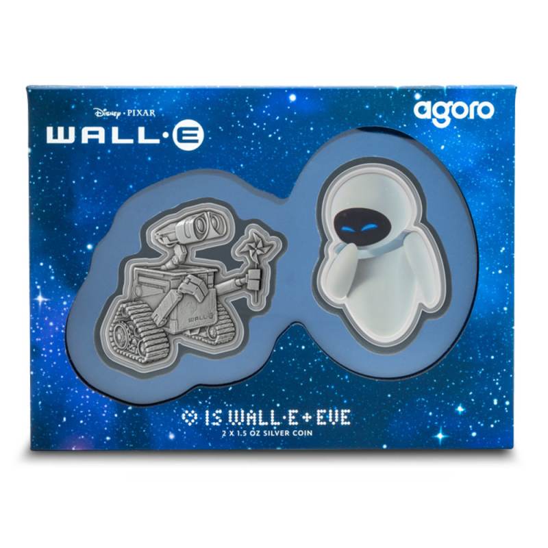 2025 Proof Colorized Niue Silver Disney Love is WALL-E + EVE 2
