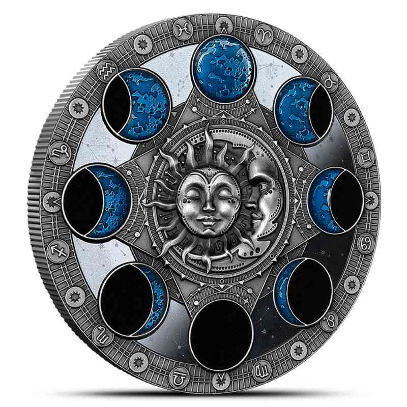 2024 2 oz Antique Silver Niue Lunar Calendar Coin l JM Bullion™