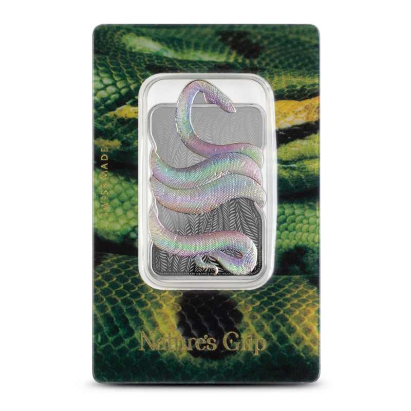 2024 Niue Rectangular Silver Nature's Grip Green Anaconda Coin l