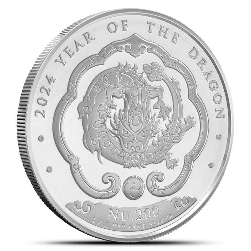 2024 1 oz Kingdom of Bhutan Lunar Dragon Silver Coin (BU) l JM