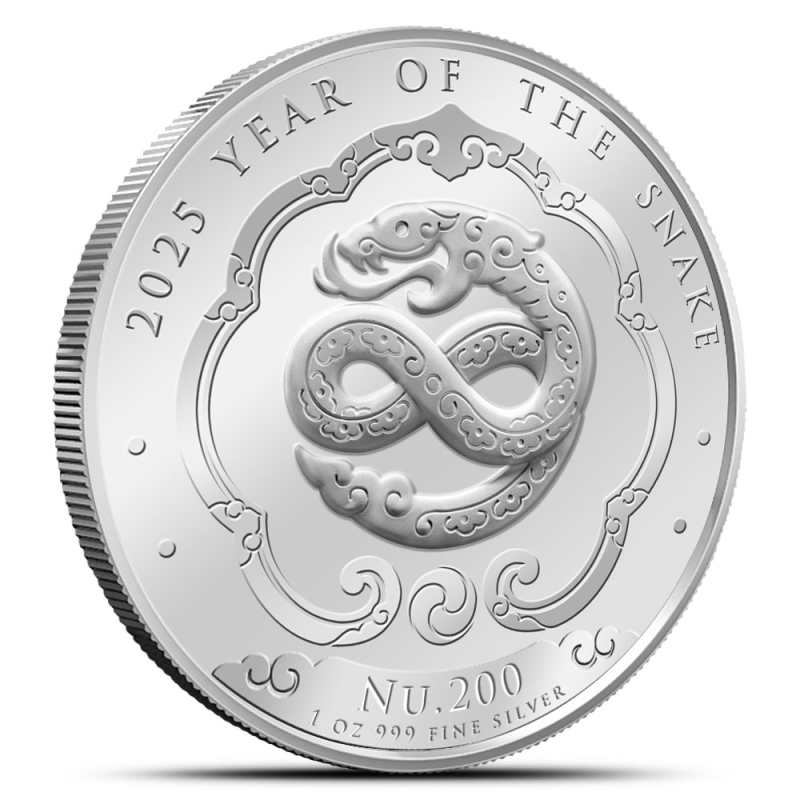 2025 1 oz Kingdom of Bhutan Lunar Snake Silver Coin (BU) l JM Bullion™