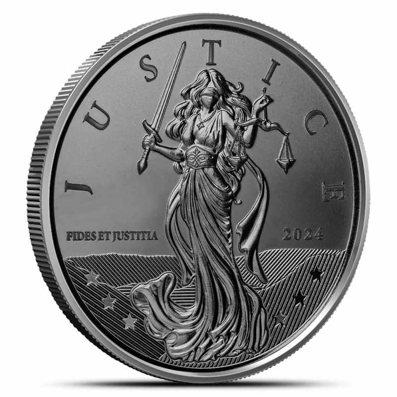 2024 1 oz Gibraltar Silver Lady Justice Coin (Proof-Like) l JM