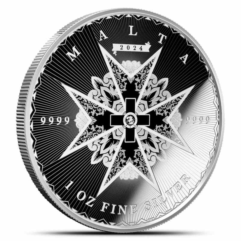2024 1 oz Malta Silver Maltese Cross Coin (Proof-Like) l JM