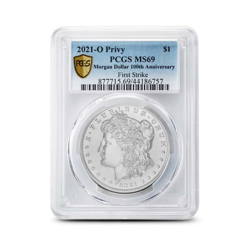 2021 O Privy Morgan Silver Dollar Coin MS69 (PCGS or NGC) l JM