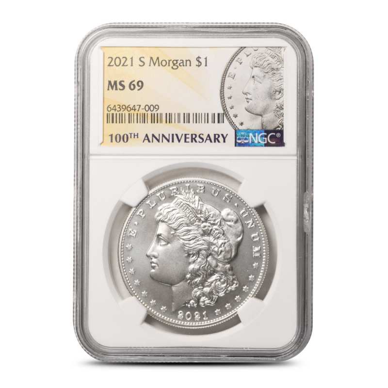 2021-S Morgan Silver Dollar Coin MS69 l JM Bullion™