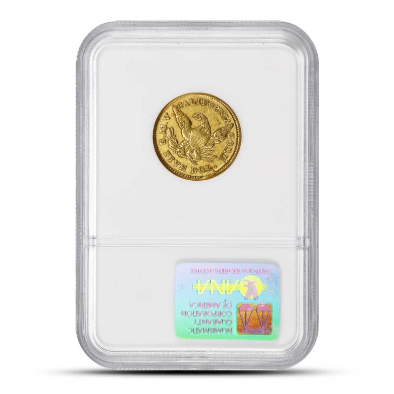 1850 $5 Moffat & Co Gold Coin NGC MS63 l JM Bullion™