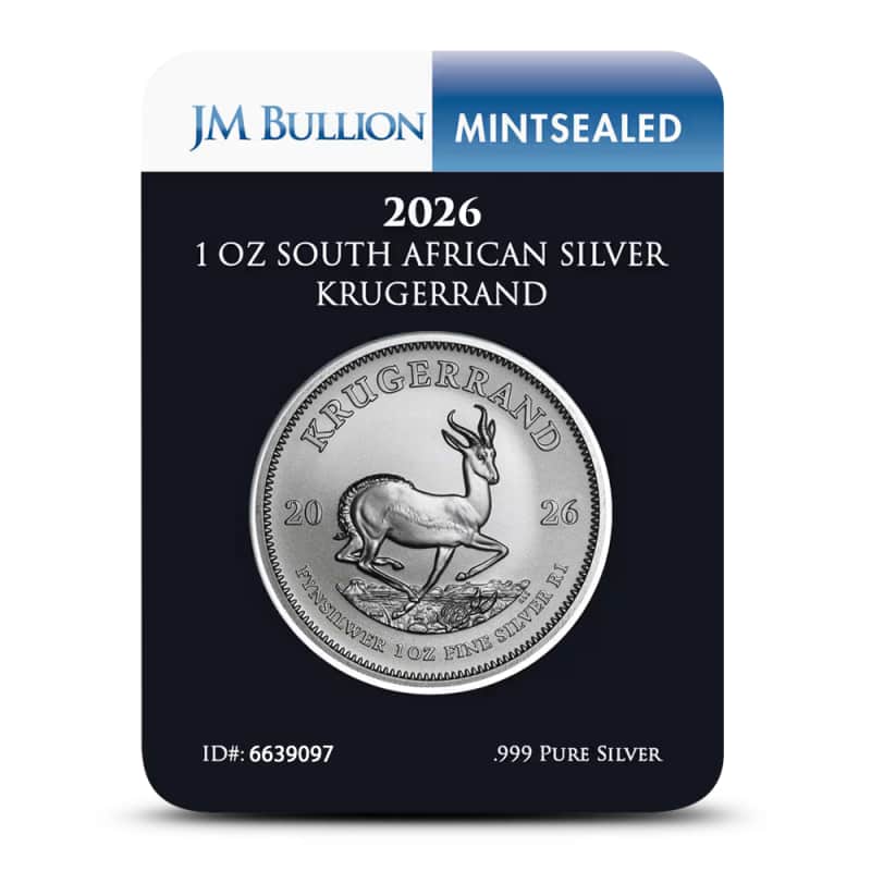2026 1 oz South African Silver Krugerrand Coin (MintSealed, BU) l
