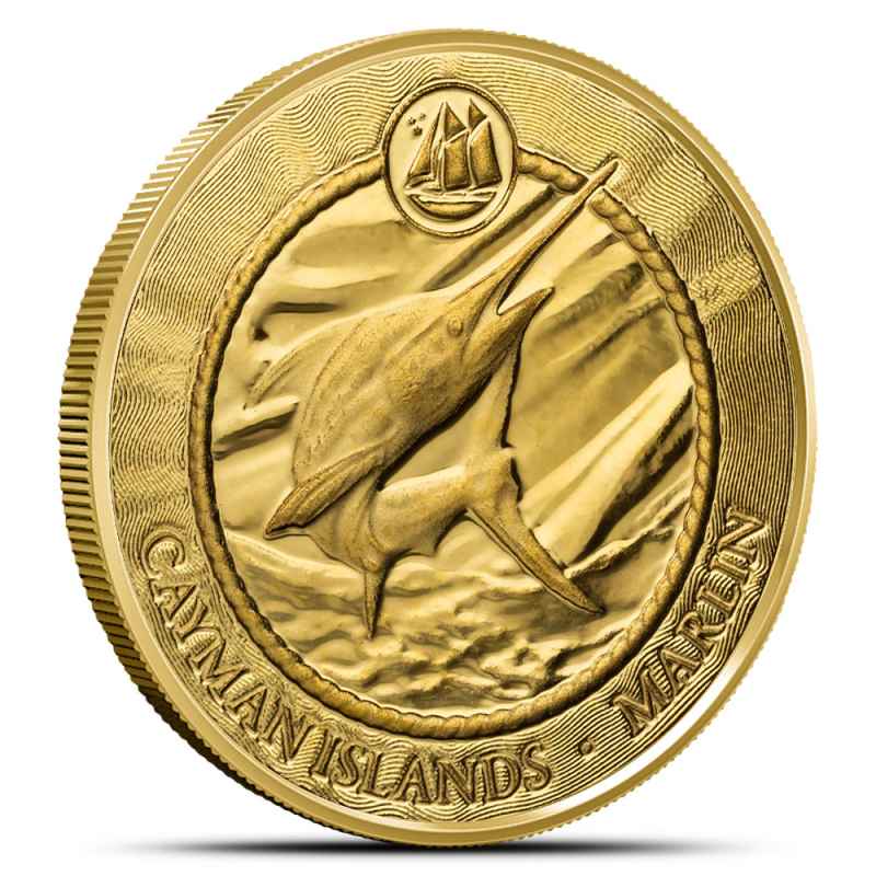 2024 Cayman Islands Gold Sea Life Marlin Coin (Proof-Like) l JM