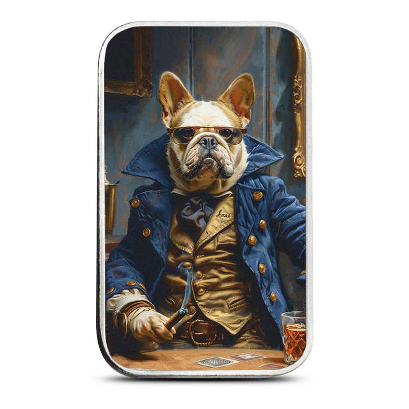 1 oz Colorized The Holy Land Mint Silver Don Human Dog Bar l JM