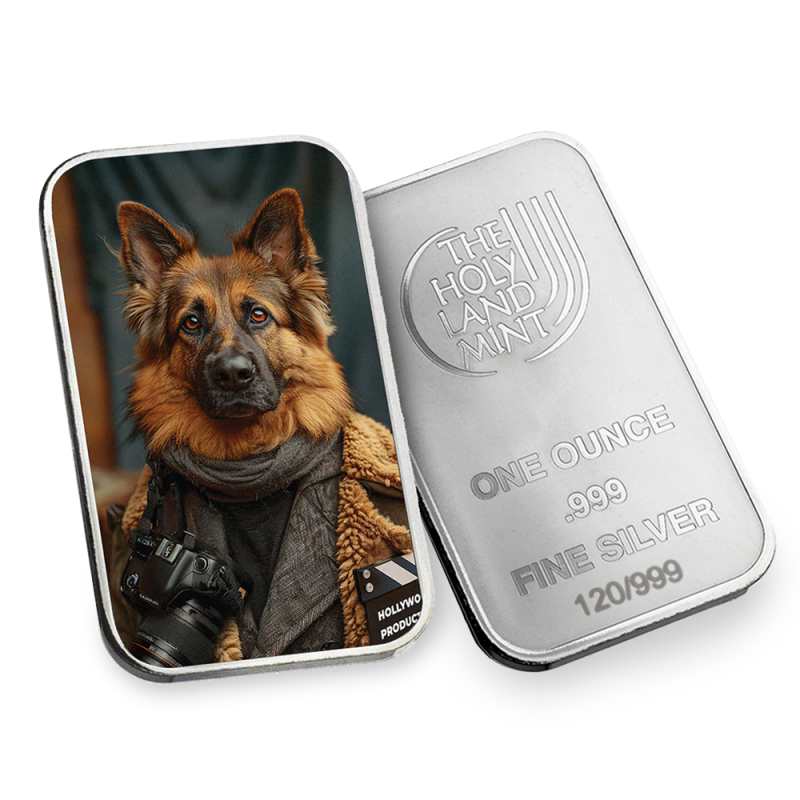 1 oz Colorized The Holy Land Mint Silver Bruno Human Dog Bar l JM