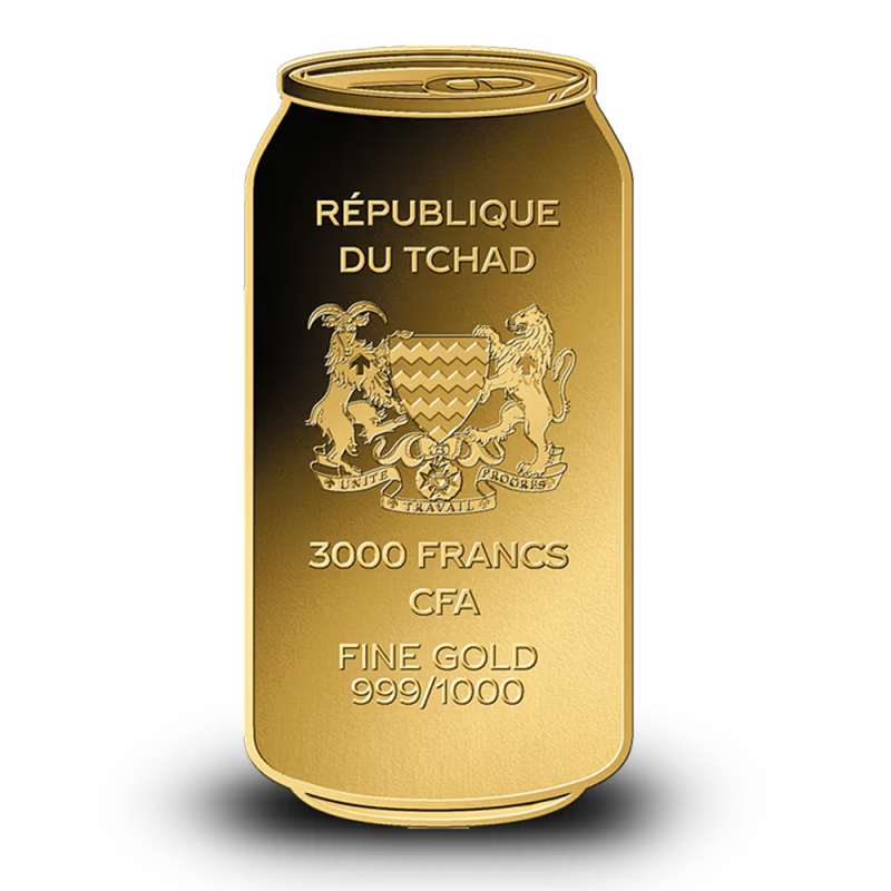 1/1000 oz Republic of Chad Gold Coca Cola Cans Coin l JM Bullion™