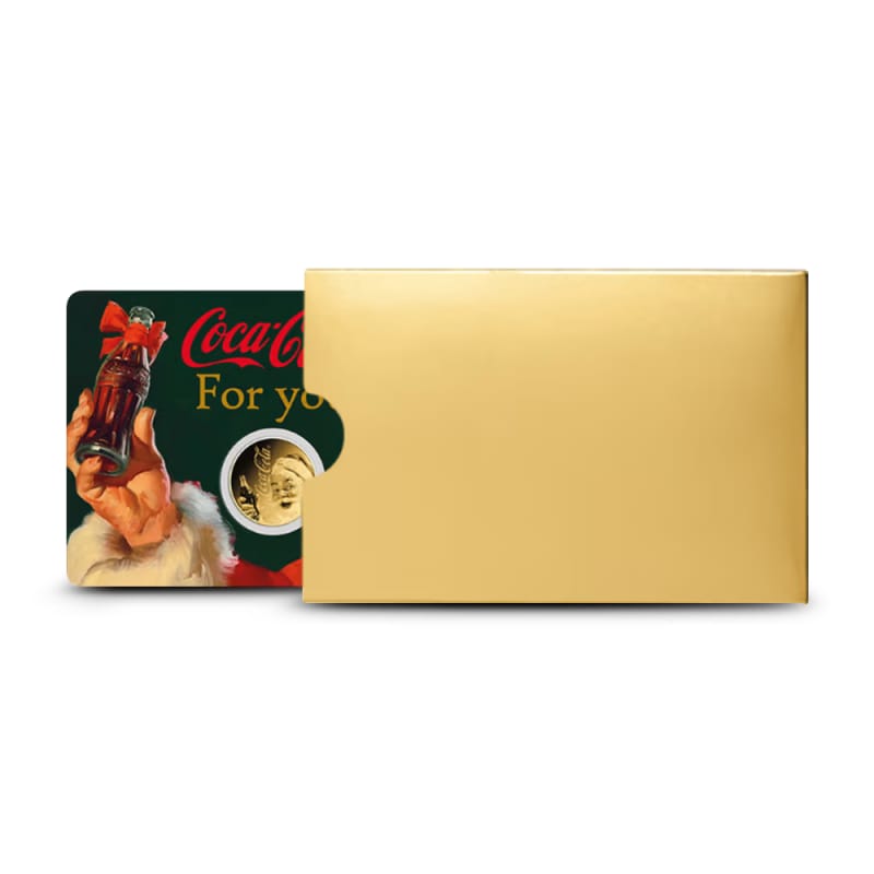 サンタ！幸運の兆し 純金製！コカコーラ 限定！公式COA 1/1000オンス サンタ！幸運の兆し 純金製！コカコーラ 限定！公式COA 1/1000オンス