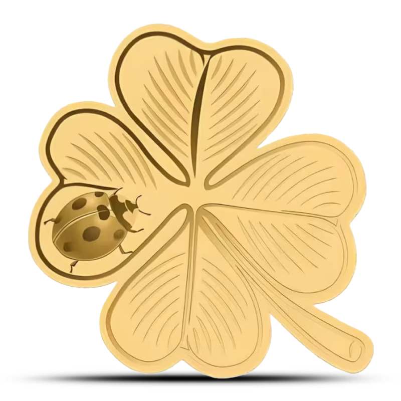 GOOD LUCK　四つ葉のクローバー 1/1000oz .999ゴールド 1/1000 oz Republic of Chad Gold Good Luck Coin l JM Bullion™
