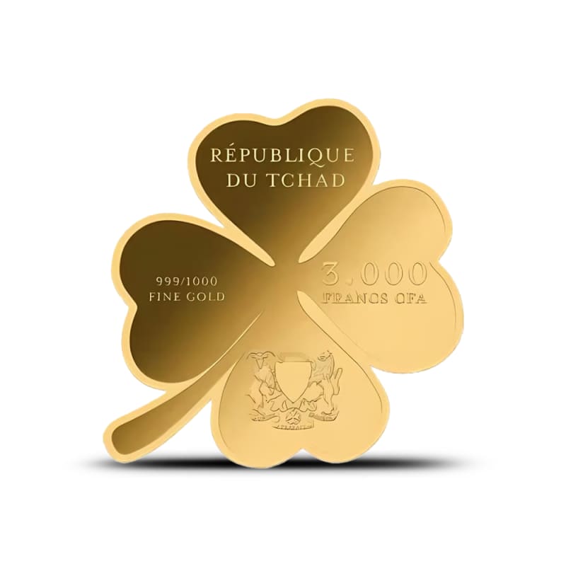 GOOD LUCK　四つ葉のクローバー 1/1000oz .999ゴールド 1/1000 oz Republic of Chad Gold Good Luck Coin l JM Bullion™