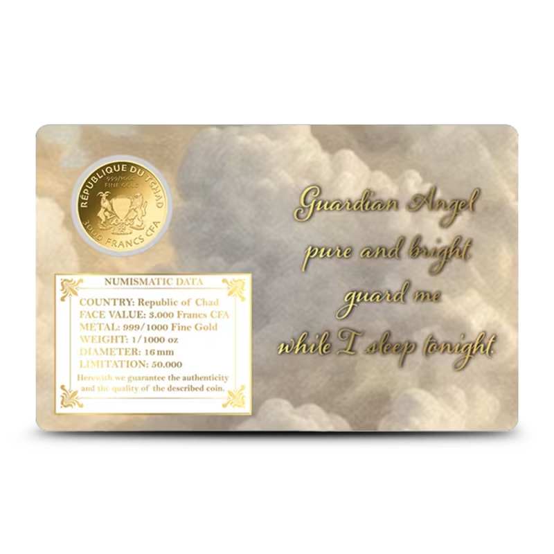1/1000 oz Republic of Chad Gold Guardian Angel Coin l JM Bullion™