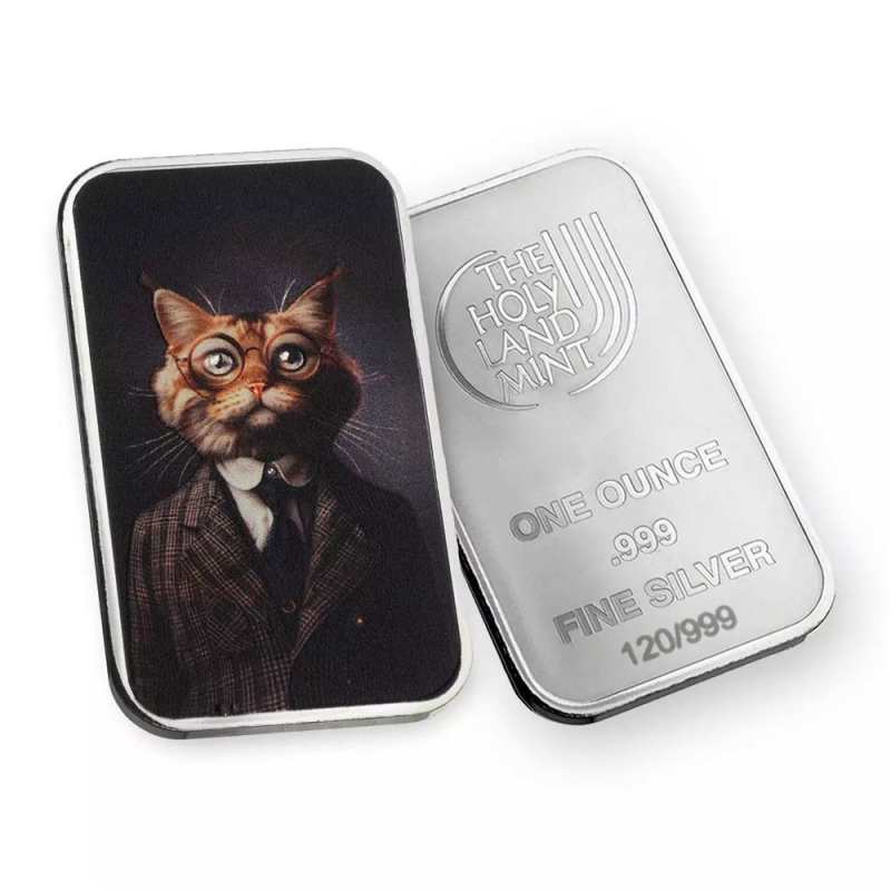 Einstein アインシュタイン GREENLINE ペア 約1.5m 1 oz Colorized The Holy Land Mint Silver Einstein Human Cat Bar l