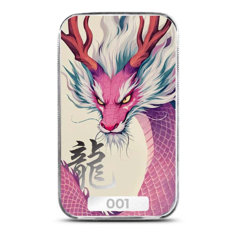 1 oz Scottsdale Mint Colorized Silver Xuánhuá Dragon Bar l JM Bullion™