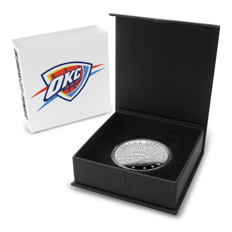 ☆送料無料_Z005 Archgon Thunderbol B シルバー 850 1 oz Engravable NBA Oklahoma City Thunder Silver Round l JM Bullion™