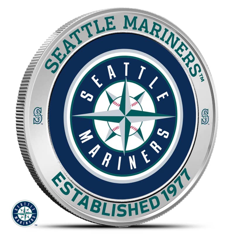 1 oz Colorized MLB Seattle Mariners Silver Round (BU) l JM Bullion™