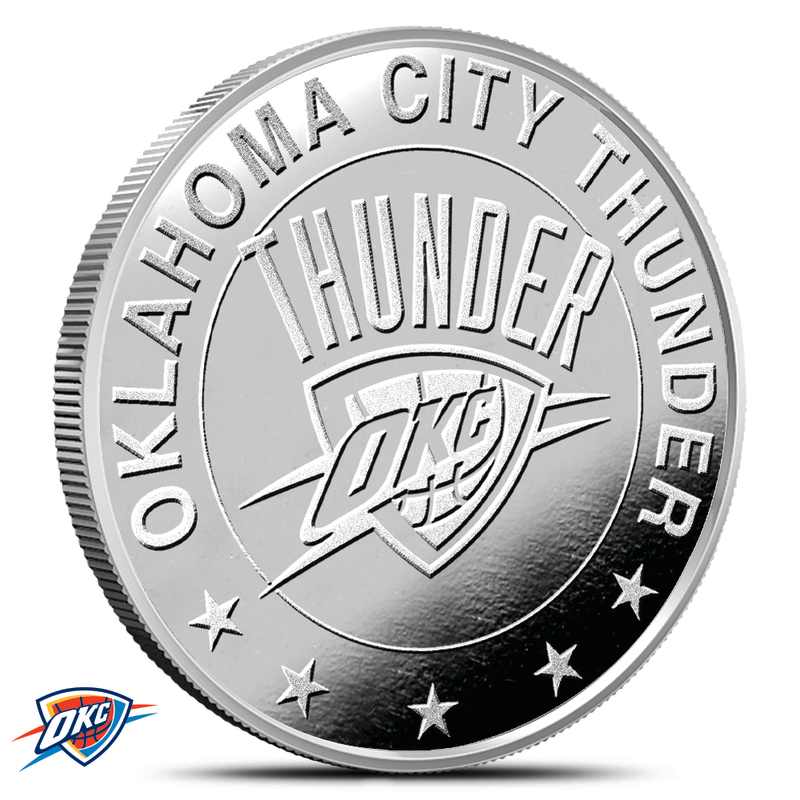 1 oz Engravable NBA Oklahoma City Thunder Silver Round l JM Bullion™