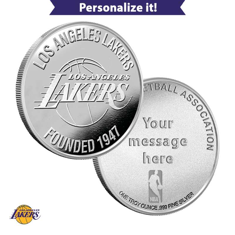 1 oz Engravable NBA Los Angeles Lakers Silver Round l JM Bullion™