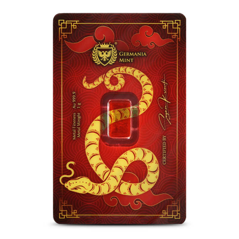 2025 1 Gram Germania Mint Lunar Snake Gold Bar l JM Bullion™