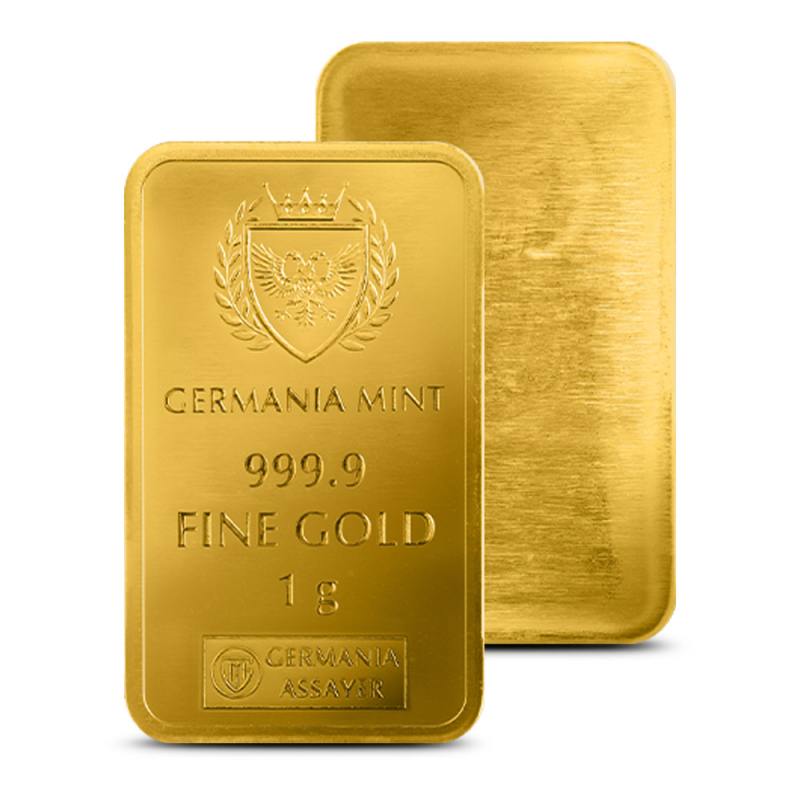 1 Gram Germania Mint Gold Bar (New w/ Assay) l JM Bullion™