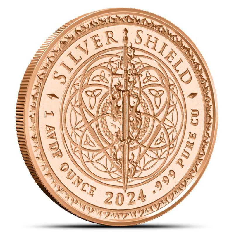 1 oz Crucifixion Silver Shield Copper Round (New) l JM Bullion™