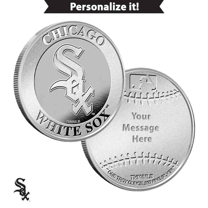激レア　新品　タグ付き　定価400ドル　Chicago White Sox　L 1 oz Engravable MLB Chicago White Sox Silver Round (New w/ Gift