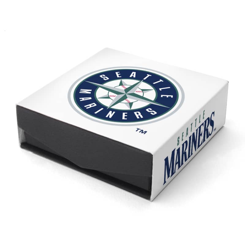 1 oz Colorized Engravable MLB Seattle Mariners Silver Round (New w