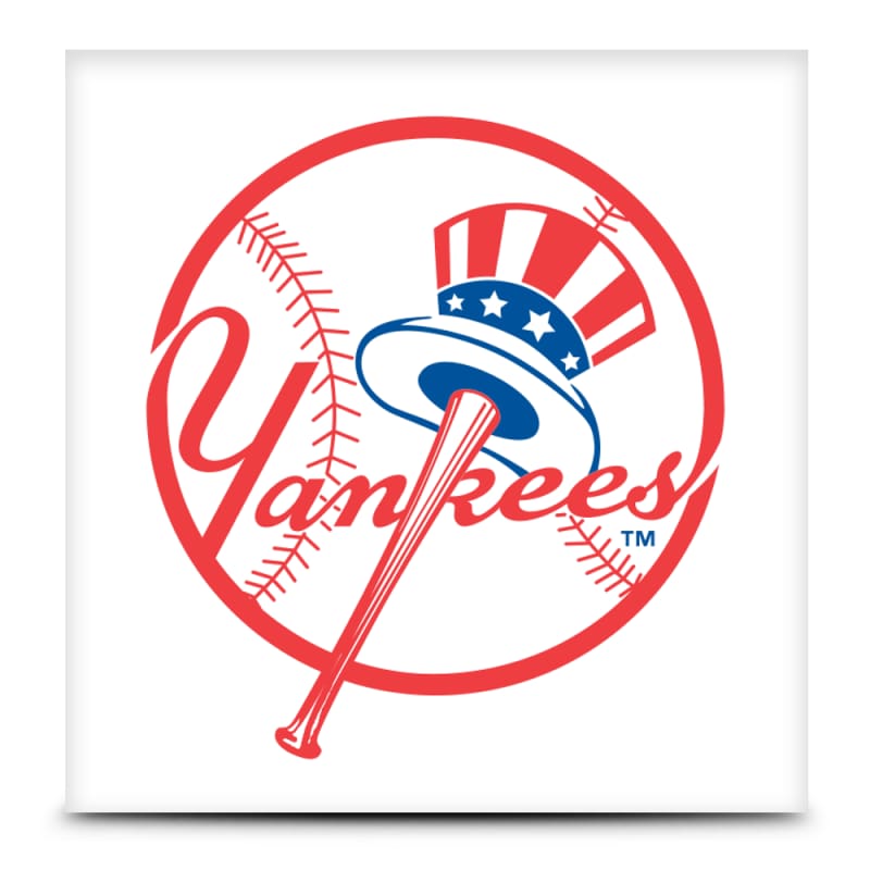 1 oz Colorized Engravable MLB New York Yankees Silver Round (New w