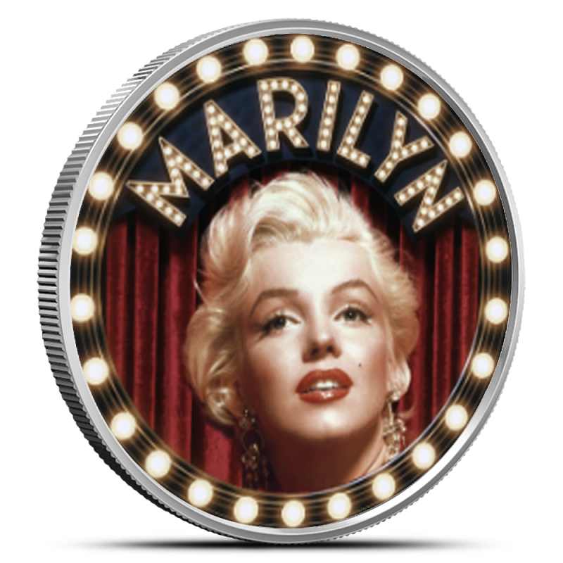 1 oz Colorized Marilyn Monroe Silver Round l JM Bullion™