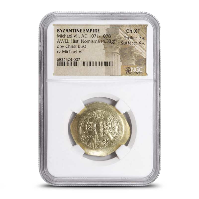 Byzantine Empire Michael VII, AD 1071-1078 AV/EL Hist. Nomisma NGC