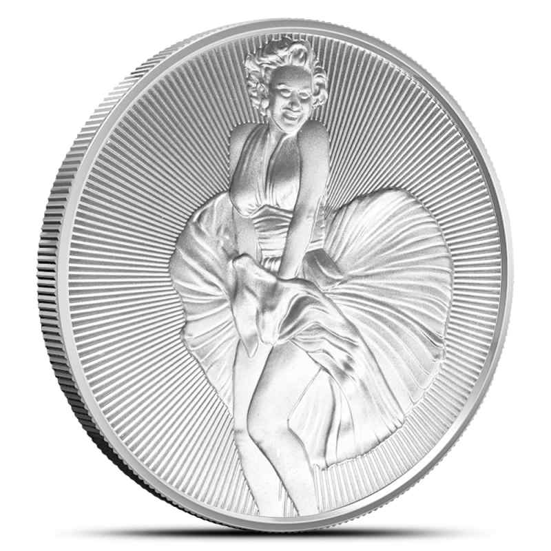 マリンモンローミラー 1 oz Marilyn Monroe Silver Round l JM Bullion™